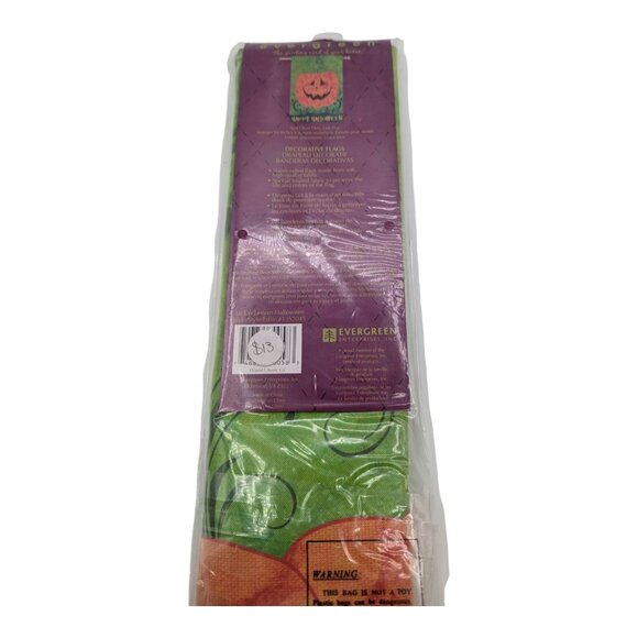 Evergreen Suede Reflections Happy Halloween Decorative Flag 29 x 43 Double Sided - Picture 7 of 7